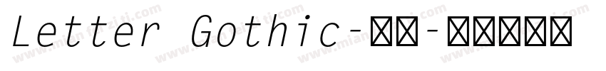 Letter Gothic-常规字体转换